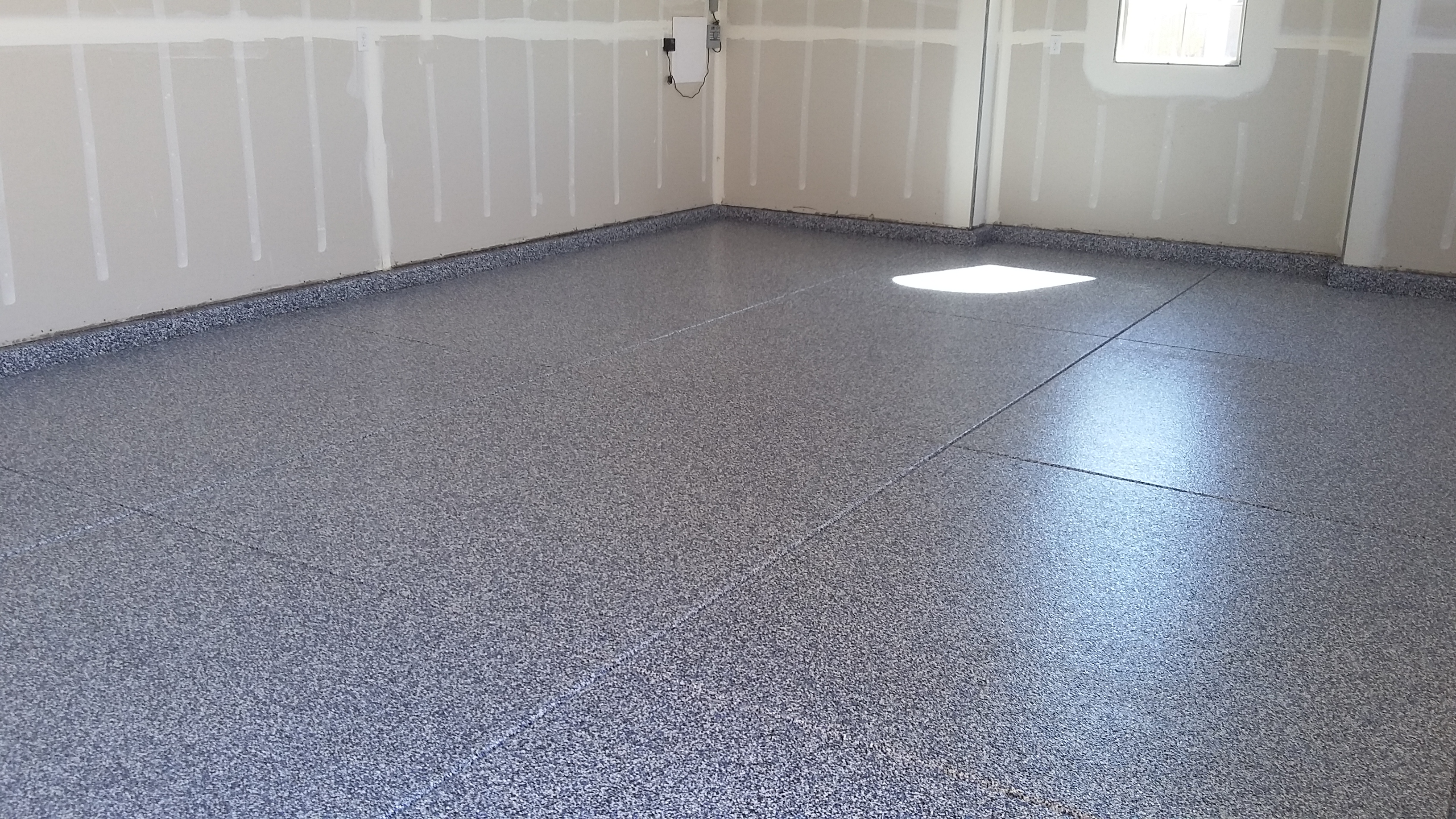 Blue Fusion Flake garage floor system ca-resurfacing.com