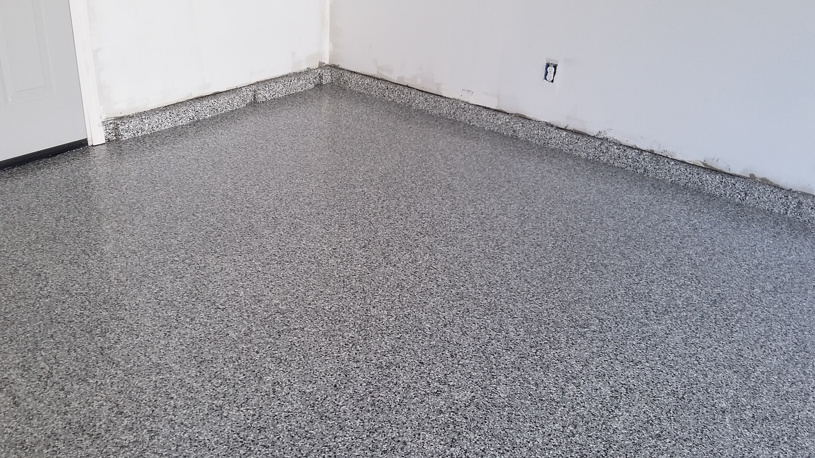 Charcoal Flake garage floor system ca-resurfacing.com