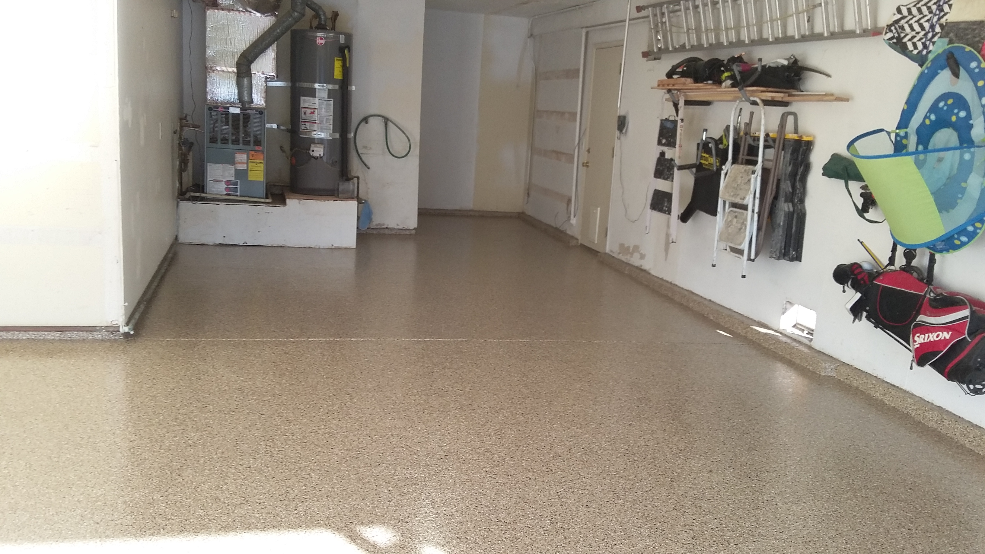Expresso Flake garage floor system ca-resurfacing.com